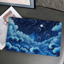 1件星空油畫平板保護殼，附筆槽，相容 iPad 10代智能保護殼/Air 13(M3 2025)/Air 11/11(A16 2025)，相容 OPPO Pad，相容 MatePad，相容 Vivo Pad，相容 Honor Tablet，相容 Xiaoxin Pad - 彩色 - 查看 2
