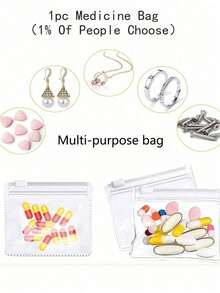 Mini 7-Day Portable Pill Box: This 7-Compartment Storage Box Is The Ideal Choice For Organizing Medications. It Is An Ideal Travel Pill Box, Compact Pill Box, Portable Medication And Vitamin Storage Box. - Multicolor - View 7
