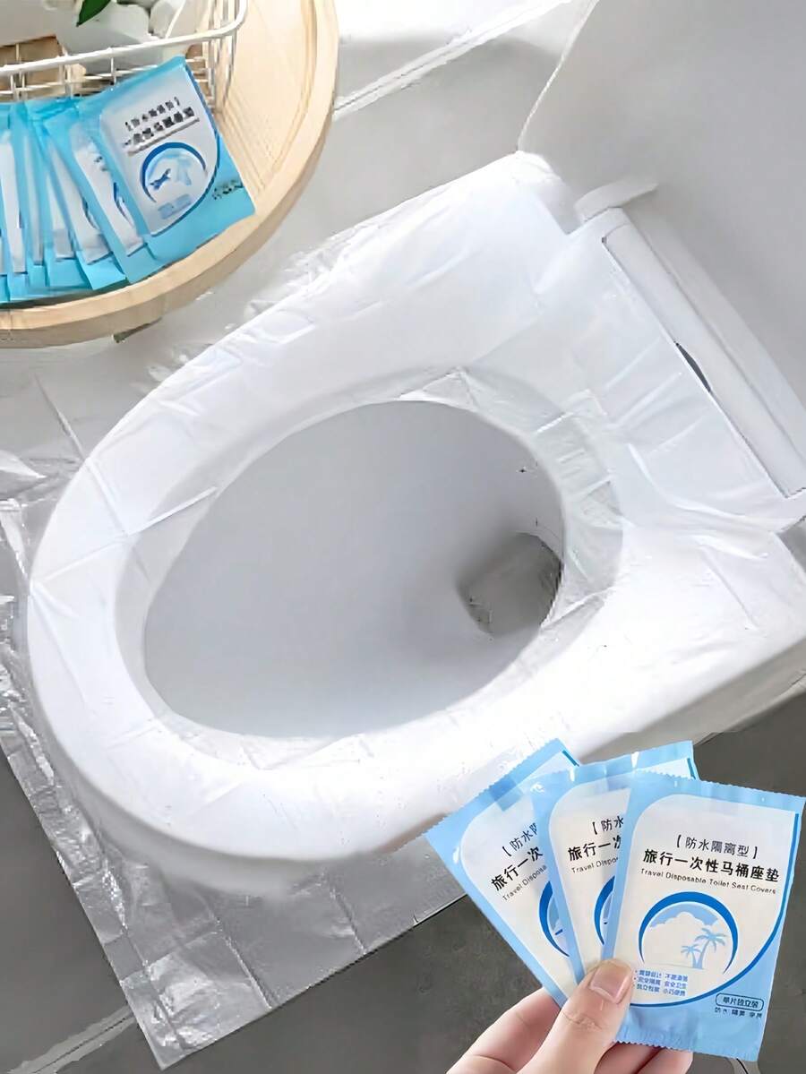 Disposable Plastic Toilet Seat Cover Portable Toilet Seat Mats Toilet Seat Covers Bathroom Gym Cruise Vacation Airplane Travel Essentials Accessories