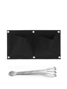 2pcs/Set Horizontal Pocket Balcony Planting Bag, Lightweight Wall-Mounted Planter, Includes Soil Rake, Space-Saving, Indoor/Outdoor Universal, Modern Hanging Flower Rack, Suitable For Balcony And Yard, Multi-Functional Herb And Vegetable Planting Bag - Multicolor - View 17