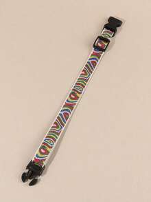 Thin Nylon Colorful Patterned Dog Collar, Suitable For Small Poodles And Bichons, All-Season Use, Cat And Dog Pet Supplies, Happy Puppy, Suitable For Small To Medium Dogs And Cats - Multicolor - View 6