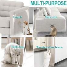 1 Roll Transparent Furniture Protection Film, Sofa Protector, Cat Scratch Protection Film, Anti-Scratch Protection Film, Self-Adhesive Anti-Scratch Protection Film, Transparent, Anti-Scratch Film, Furniture, Sofa, Wall, Door Protection, Furniture Protection, Sofa Protection Anti-Scratch Tape - Essential For Pet Owners - 45*300cm - View 9