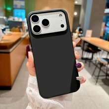 新款奢華防震親膚酒紅色手機殼，適用於 iPhone 18 Pro、17、16、15 Pro、14 Plus、13、12、11、17 Pro Max、Air、XR、XS Max、X/XS、7/8 Plus、7/8，防摔光滑保護殼，耐用設計，親膚材質，海軍藍，生日派對禮物 - 黑色 - 查看 3