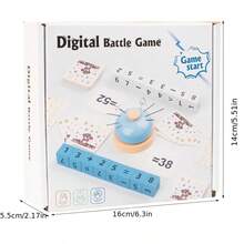 Children's Educational Math Toy Wooden Number Blocks Battle Game 110 Addition Subtraction Multiplication Division Problems Multiplayer Learning Puzzle Toy Parent-Child Interactive Tabletop Toy, Suitable As Gift For Boys And Girls - Multicolor - View 4