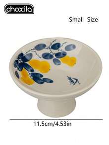 choxila 1 cái bát gốm chân cao, đĩa đựng trà bánh, trà chiều, đĩa trái cây chân cao, bát tráng miệng cho nhà hàng trà bánh - Bát chân cao bằng gốm sứ - Xem 16
