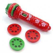 1pc Kids Christmas Projection Flashlight, 24 Patterns 2-In-1 Projection Flashlight, Santa Claus Christmas Slide Projector, Educational Toy, Christmas Stocking Filler Gift, Suitable For Children - Multicolor - View 5