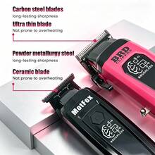 BRDCLIP Professional Hair Clipper KIT Adjustable Trimmer Cordless Hair Cutting Machine Digital Display Trimmer For Men Base Charger Hair Salon 116/BS-106B - Multicolor - View 2