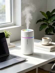 Car Air Humidifier 280ml Large Mist Output Colorful Soft Quiet Aroma Diffuser Essential Oil Home Bedroom Aromatherapy - USB - View 5