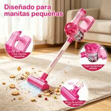 Mini Toy Vacuum Cleaner With Lights, Sounds, And Cleaning Kit. (Batteries Not Included) - Multicolor - View 4