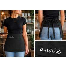 Custom Kids Apron | Personalized Baking Smock | 3D Yarn Letters | Toddler Name Gift - Multicolor - View 5