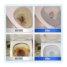 4-Piece Magnetic Toilet Cleaner, Durable, Chemical-Free, No Stains - Toilet Magnet PC Plastic Tube Square Packaging Stain Removal Cleaning Strip For Home, Dorm, Sink Tool - Black - View 5