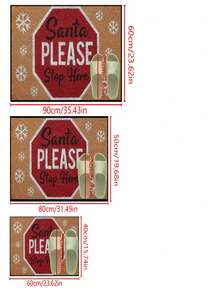 1pc New Cute Christmas Snowflake Letter Floor Mat, Suitable For Living Room, Bedroom, Indoor - Machine Washable - Flannel Material, Delicate Texture, Skin-Friendly, No Pilling, Easy Care, Odorless - Perfect For Home Decor, Room Decor, Living Room Rug, Bedroom Rug, Bathroom Rug, Kitchen Rug, Area Rug, Hotel Decor - Area Rug, All Season - Multicolor - View 3