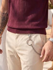 ALTZTAR Men's Vintage Casual Short Sleeve Polo Shirt For Vacation And Travel - Burgundy - View 4