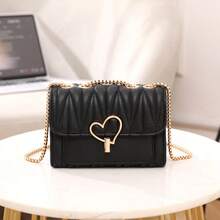 Heart Lock Small Square Bag 2026 Fashion Versatile Solid Color Diamond Quilted Embroidered Crossbody High Quality Shoulder Bag - Multicolor - View 6