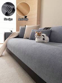 ZXZGM 1pc European Style Sofa Cushion, Luxury Minimalist Sofa Cover, Anti-Slip Anti-Dust Anti-Scratch, Decorative For Bedroom Living Room Office Study, Suitable For All Seasons, Sofa Cover - Blue - View 1