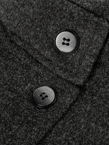 2026 Winter Slouchy Long Double-Sided Overcoat, Korean Version Elegant Slimming Wool Overcoat For Travel, Casual And Vacation - Grey - View 3