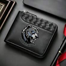 1pc Men's Luxury PU Wallet | Black, Zipper Closure, Multiple Card Slots, Large Capacity, Stitched Design - Perfect Gift For Father, Husband, Brother - Multicolor - View 26
