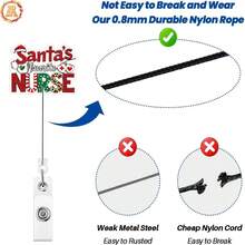 1pc Medical Theme Christmas Badge Reel Retractable ID Badge Holder, Christmas Party Gift For Doctors And Nurses - Multi-color - View 4