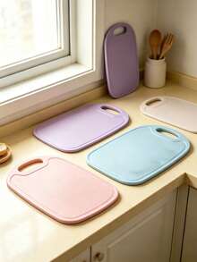 Conjunto de Tábua de Corte Destacável Multicolorida, Alça Ergonômica, Fácil de Limpar e Empilhável, Acessórios de Cozinha, Adequado para Carne Crua, Frutos do Mar, Vegetais, Corte de Frutas, Ideal para Uso Diário na Cozinha Doméstica, Camping ao Ar Livre, Caminhada, Viagem de RV e Preparação de Alimentos para Churrasco - 1PC - Visão 5