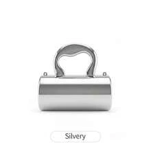 MIYIN Fashion Mirror Metallic Cylinder Hard Shell Clutch, Creative Heart‑Shaped Handle Design, With Chain Strap Crossbody Evening Bag For Wedding Banquet - Multicolor - View 17