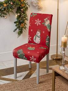 Christmas Chair Covers Stretch Dining Chair Slipcovers Washable Removable Chair Protector Holiday Home Decor - Multicolor - View 14
