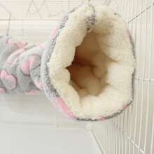 Winter Hamster Tunnel Squirrel Hammock Passage Sugar Glider Guinea Pig Plush Sleeping Bag Nest - A - View 9