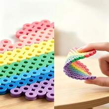 9400pcs 2.6mm Plastic Perler Beads Random Mixed Colors (Includes 1 Pack Of Beads) Suitable For DIY Handmade Iron-On Bead Art Projects, Keychain Decoration, Suitable For Beginners And Craft Enthusiasts - Multicolor - View 7