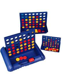 A 3D Portable Four-In-A-Row, Tic-Tac-Toe Desktop Game, Board Game, Multiplayer Game, Suitable For Multiple Players, Can Be Given As A Gift - Multicolor - View 2