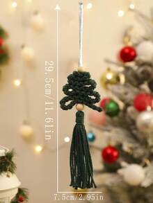 1pc Christmas Tree Hanging Decoration, Handmade Woven Tassel Hanging Decoration, Holiday Party Background Decoration, Used For Christmas Tree Windows, Holiday Parties, Fireplaces, Home Decoration Gifts - Style-4 - View 11
