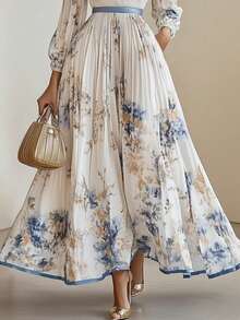 Women Long Dresses - Ivory White - View 3