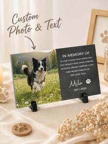 Customized Pet Memorial Stone, Pet Tombstone With Photo, Pet Tombstone, Dog Photo Plaque, Pet Memorial Gift, Dog And Cat Memorial Gift, Gift For Pets - Multicolor - View 11