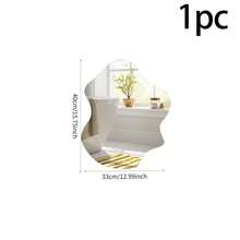 1pc Asymmetrical Black Wall Mirror - Asymmetrical Modern Vanity Mirror, Suitable For Bedroom, Entryway Or Living Room - Wall Decor - Multicolor - View 12