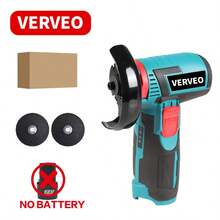 VERVEO Mesin Gerinda Sudut Mini 12.6V, Mesin Poles, Alat Listrik Multifungsi untuk Memoles, Menghilangkan Karat, Memotong, Perbaikan Rumah DIY, Perlengkapan Penting dengan 2 Paket Baterai 2.0Ah dan Antarmuka TYP-C - Baby Blue - View 13