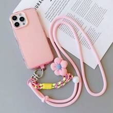 1pc Portable Colorful Braided Phone Lanyard, Adjustable Crossbody Strap, Anti-Lost Wrist Strap, Outdoor Minimalist Style - Multicolor - View 3