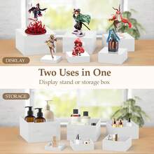 1/6 Pcs Acrylic Buffet Display Stand, Food Display Riser, For Buffet Table, Hollow Bottom Dessert Cube Box, White Cube Tabletop Storage Rack Organizer, For Party, Wedding And Other Holiday Dessert And Cake Display - Multicolor - View 7