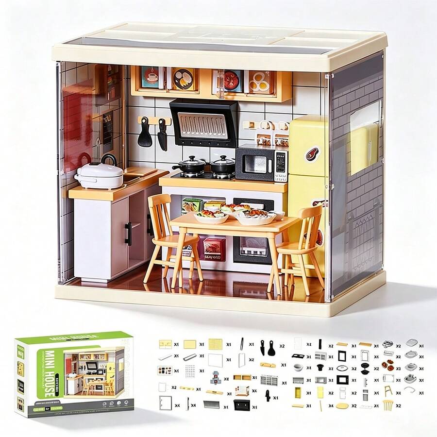 Pink Kitchen Toy Set With Storage, Suitable For Parents And Children, Kitchen Sink Toy. - Multicolor - View 1
