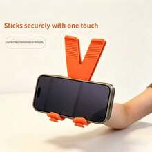 New Multi-Function X-Shaped Suction Cup Flexible Silicone Phone Stand, Portable Foldable Slouchy Stand, Creative Video Viewing Stand, Suitable For Tablets And Phones - Multicolor - View 8