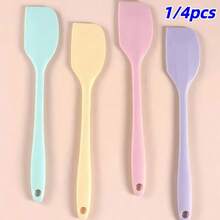 4PCS Silicone Spatulas, Cake Making, Cooking, Baking Batter Scraper Stirring Spatulas, Suitable For Home Baking Enthusiasts, Kitchen Utensils Baking Tools, Heat Resistant One-Piece Seamless Multicolor, Suitable For Christmas, Thanksgiving, Holiday Parties - Multicolor - View 1