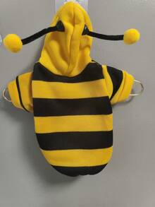 1pc Pet Bee Cosplay Hoodie Sweatshirt, Cute Animal Pet Costume - Yellow - View 7