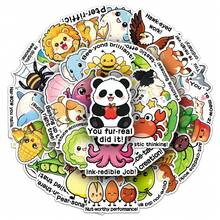 50pcs Cartoon Cute Encouragement Text For Children's Praise Stickers Cool Room DIY Waterproof Decoration Suitable For Mobile Phone Computer Wall Skateboard Water Cup Window,Teens Durable Small Gift - A-multicolor - View 8