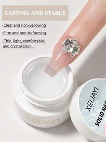 XEIJAYI 6g Solid Gel Patch Removable UV LED Nail Gel Short Fake Nail Extension Adhesive Gel - Transparent - View 5