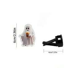 Halloween Ghost Car Clip Cute Spooky Air Freshener Scent Chip Funny Vehicle Interior Decor Accessory - A - View 3