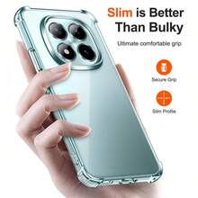 Transparent Shockproof Phone Case Full Coverage Lens Four-Corner Thickened Airbag Protective Shell Minimalist Premium Transparent Style Compatible With Xiaomi 17T/17T Pro/17/ Note 15 4g/Note 15 5g/Note 15 Pro/Note 15 Pro Plus Series, Versatile Daily Gift Item - Clear - View 5