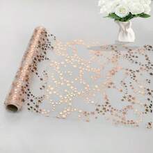 1pc Gold, Silver, Rose Gold Small Star Table Runner, 3 Sizes Available, Easy To Clean Hand Wash Only, Suitable For Party, Wedding, Banquet, Anniversary, Hotel, Restaurant, Christmas Party - View 11