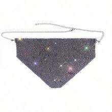 2026 New Beach Women's Wear Nightclub Metal Flash Diamond Decoration Mask Mask - Multicolor - View 8