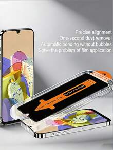 4pcs Anti-Peeping Tempered Glass Screen Protector, One-Click Dust-Free Installation, Dust-Free Chamber Full Coverage Screen Protector, Compatible With IPhone 18 Pro Max 17 16/Compatible With Samsung Galaxy S25 S24 FE A57 A36/Compatible With Xiaomi 17T 15T Poco X6/Note 13 14 4G 5G A7, Explosion-Proof, Scratch-Resistant, Anti-Peeping Privacy Protection, 9H+ High Aluminum Protection Film - Black - View 11
