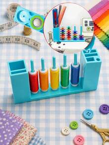 Multifunctional Magnetic Tool Holder Storage Box With Sewing Machine Pattern,Equipped With A Bobbin,Suitable For Sewing Machine Thread Spools, Screwdrivers, With Colorful Knob, No Installation Required, Convenient Storage, Sewing Machine Accessory - B - View 14