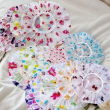 [Random Color]Multi-Purpose Waterproof Shower Cap, Reusable Hair Washing Cap & Kitchen Fume/Dustproof Cap - Thickened version - View 6