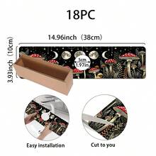 1pc Mushroom Pattern Sink Faucet Absorbent Mat, Drainage Pad, Suitable For Kitchen, Bathroom Sink, Countertop, Drainage Pad, Diatomaceous Earth Material, Trimmable, Quick Drying Mat - Multicolor - View 11