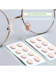16pcs Glasses Nose Pads, Soft Silicone Pads, Anti-Slip Pressure Relief Stickers, Comfortable Cushioning To Reduce Red Marks, Convenient And Quick Application - Multicolor - View 1